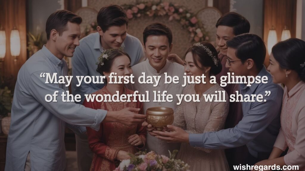First Day Marriage Wishes